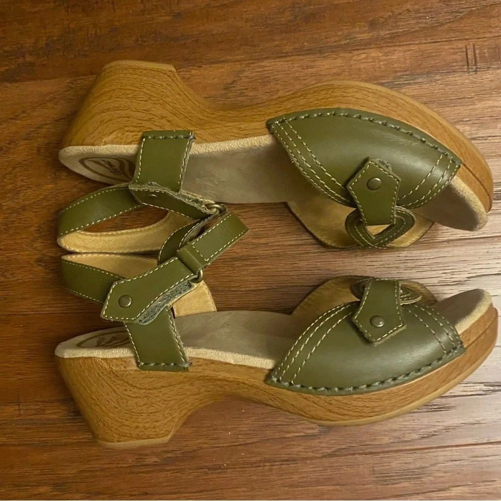 GUC Dansko Olive Sandals Size 38 - Picture 5 of 7